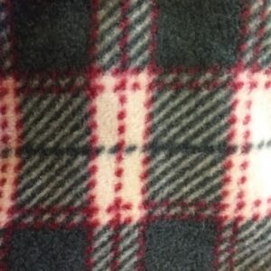 Fleece flís tmavě zelené káro