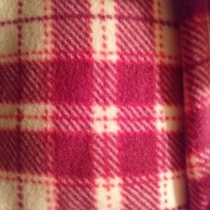 Fleece flís vínové káro