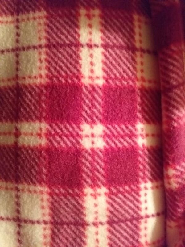 Fleece flís vínové káro