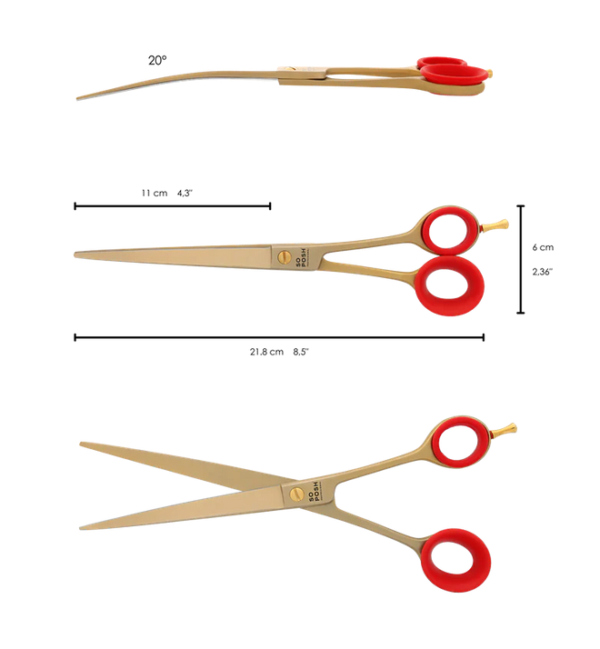 So Posh nůžky Satin Gold 8,5" 22cm Zakřivené - Image 2