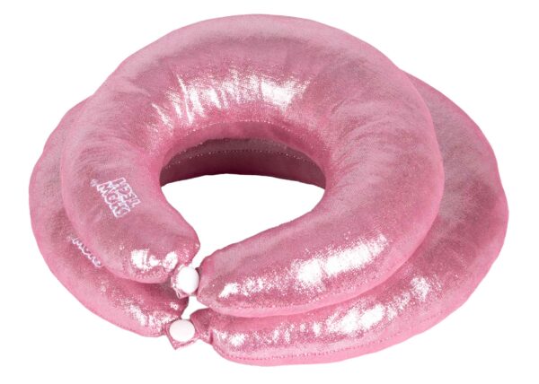 Polštář pro úpravu podporu hlavy hlavy při práci na top knotech na Show Tech COMFY GLITZY - růžový - Image 2
