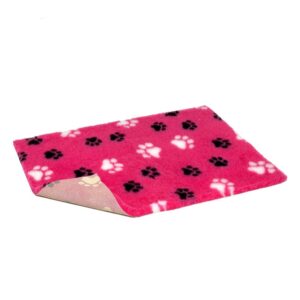 VetBed de Luxe Paws pink