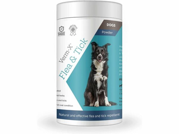 Verm-X  Flea Tick Powder přípravek proti blechám a klíšťatům pro psy