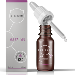 CiBiDiUM VET CAT 300 kapky s obsahem CBD na záněty