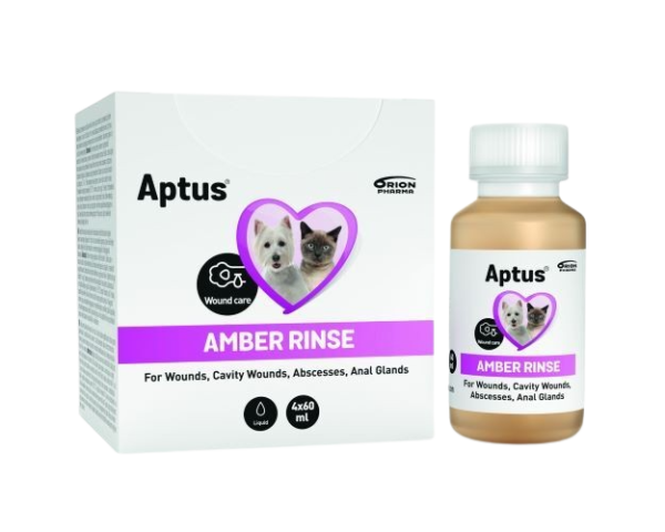 Aptus Amber Rinse roztok na ošetření ran 4x60ml