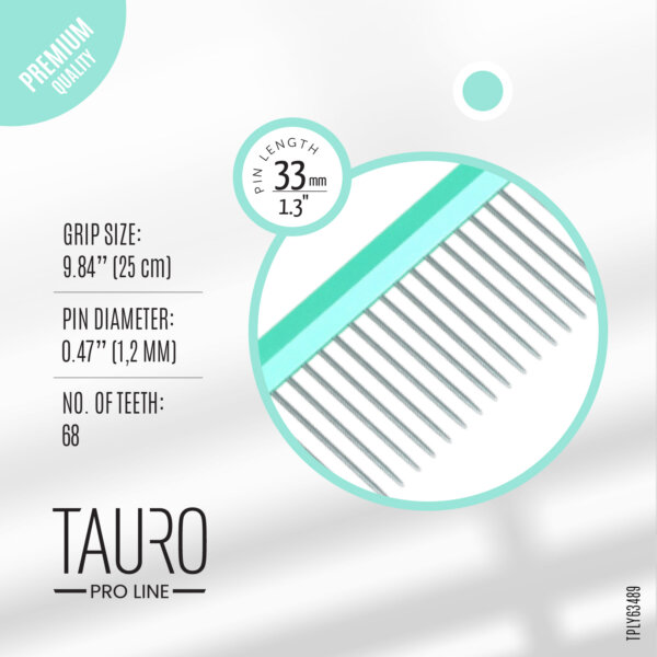 Tauro pro Line Hřeben ULTRA LIGHT LINE mentolový 24,5cm 80/20 - Image 2