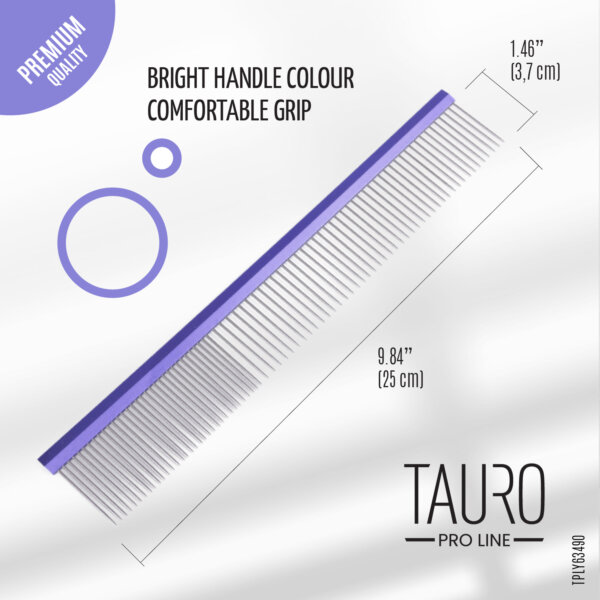 Tauro pro Line Hřeben ULTRA LIGHT LINE fialový 25cm 70/30