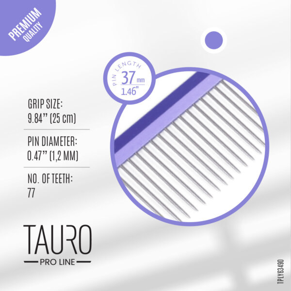 Tauro pro Line Hřeben ULTRA LIGHT LINE fialový 25cm 70/30 - Image 3