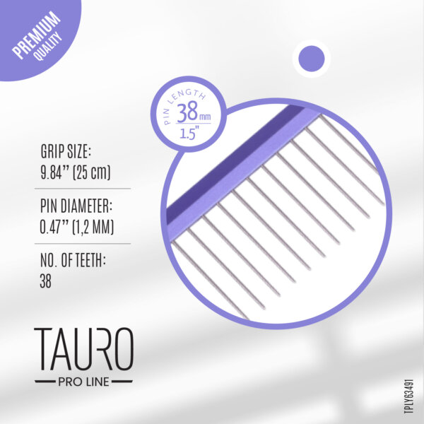 Tauro pro Line Hřeben ULTRA LIGHT LINE fialový 25cm - Image 2