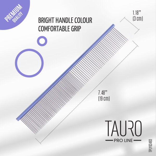 Tauro pro Line Hřeben ULTRA LIGHT LINE fialový 19cm 50/50