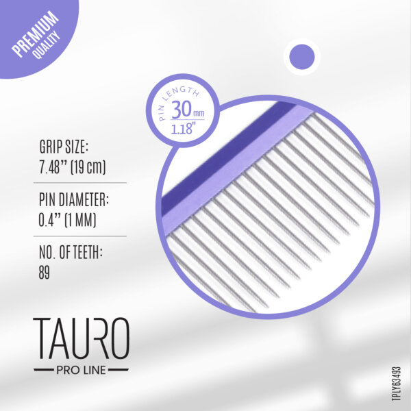 Tauro pro Line Hřeben ULTRA LIGHT LINE fialový 19cm 50/50 - Image 3