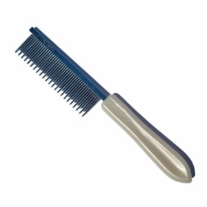 HPP Hřeben kovový střídavé hroty perleťová rukojeť 15cm