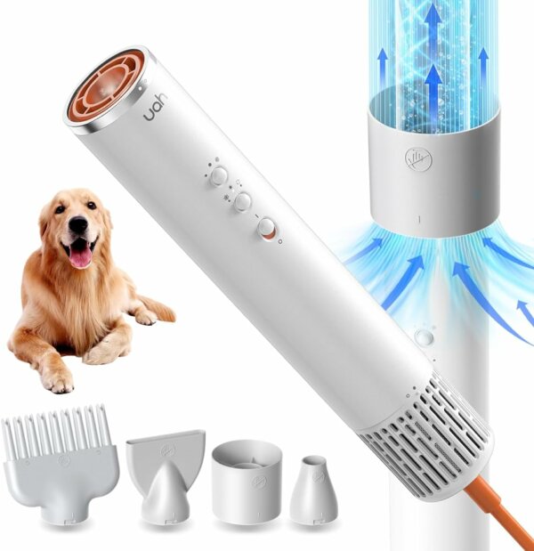 Tichý ruční fén pro psy UAHPET Fluffy Pro 750W
