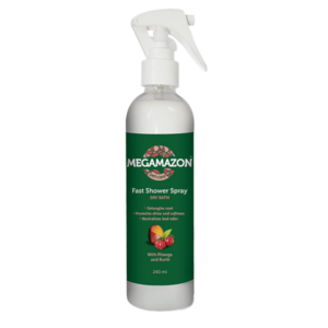 HYDRA Megamazon Fast Shower Spray Bezoplachový šampón s rozčesávačem.