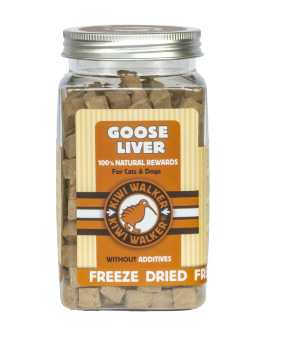 KIWI Pochoutka mrazem sušená Goose liver husí játra